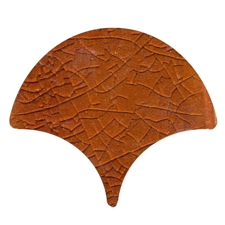 Peacock-Scallop shape tile Toffee