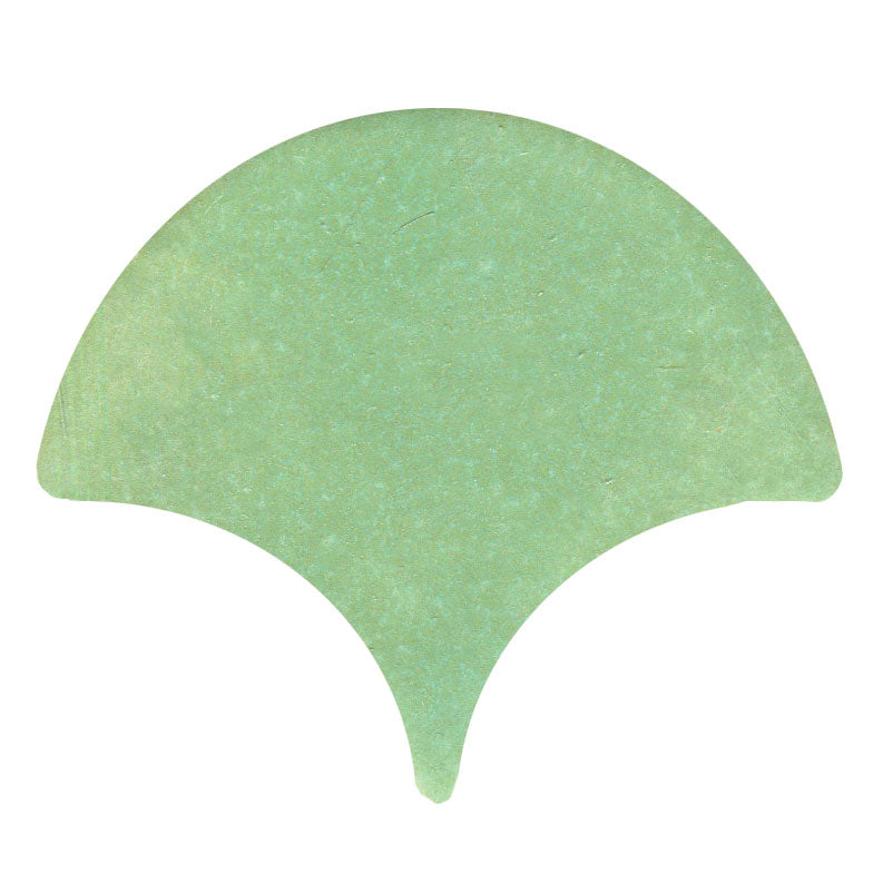 Peacock-Scallop shape tile Wasabi
