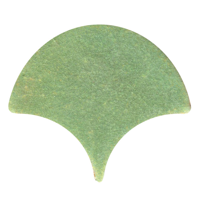Peacock-Scallop shape tile Avocado