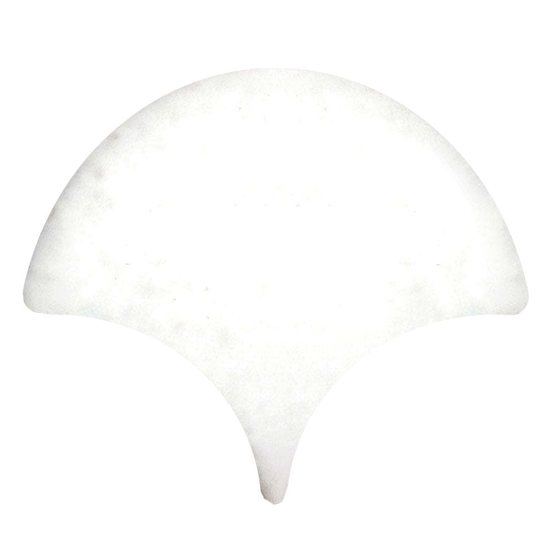 Peacock-Scallop shape tile Marshmallow