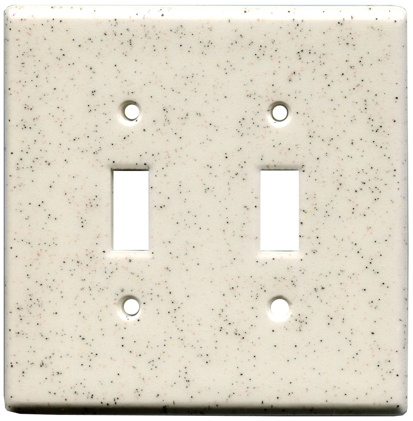 Peppered clear ceramic  Double switch plate