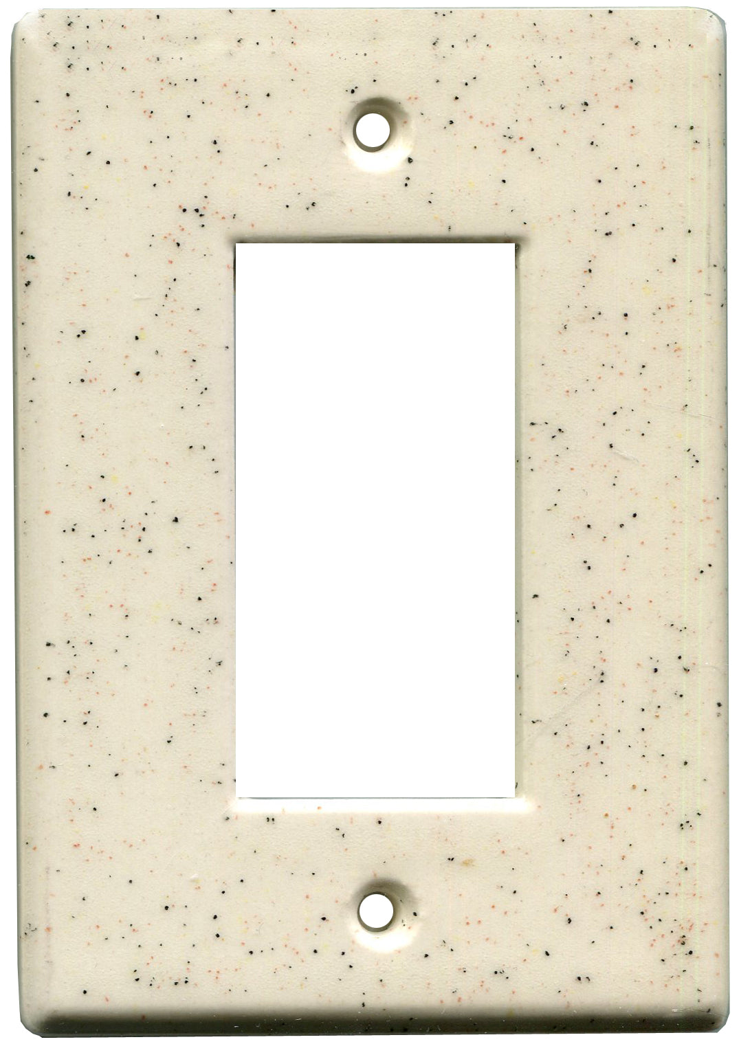 Peppered clear ceramic single GFI switch plate